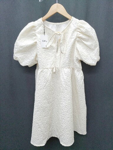 ◇ ⊂ ◎ ●未使用● GRL グレイル タグ付き ジャガード 半袖 チュニック サイズF ライトベージュ系 レディース P 【中古】 ◇ ⊂ ◎ ●未使用● GRL グレイル タグ付き ジャガード 半袖 チュニック サイズF ライトベージュ系 レディース P 【中古】