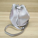 ◇ ZARA ザラ 配色カラー チェーン かわいい ショルダー 巾着バック ピンク/ブラック レディース E 【中古】