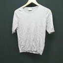 ◇ UNITED ARROWS ユナイテッドアローズ ケーブル 薄手 シンプル ストレッチ 半袖 ニット 表記なし グレー系 レディース E 【中古】