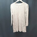 ◇ AZUL BY MOUSSY アズールバイマウジー クルーネック ケーブル スリット 長袖 ニット サイズS ブラウン系 レディース E 【中古】