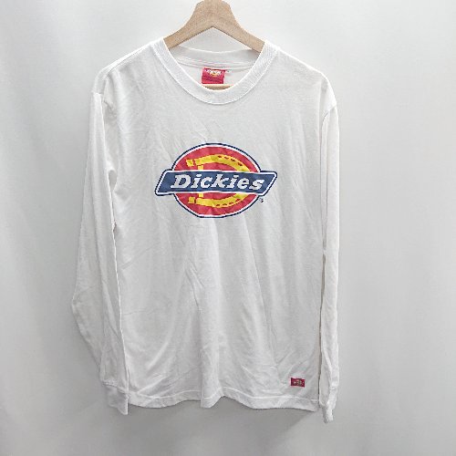 ◇ ⊂ Dickies ディッキーズ 長袖 カットソー サイズL ホワイト レディース メンズ E 【中古】 ◇ ⊂ Dickies ディッキーズ 長袖 カットソー サイズL ホワイト レディース メンズ E 【中古】
