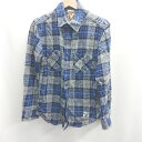 ◇ ⊇ OUTDOOR PRODUCTS アウトドア プロダクツ タータンチェック 長袖 ポロシャツ サイズM ネイビー系 レディース E 【中古】(4)