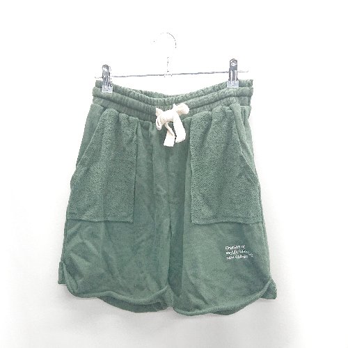 ◇ ⊇ CREDONA　クレドナ ウエストゴム　コットン100% ショーパン サイズM グリーン レディース E 【中古】