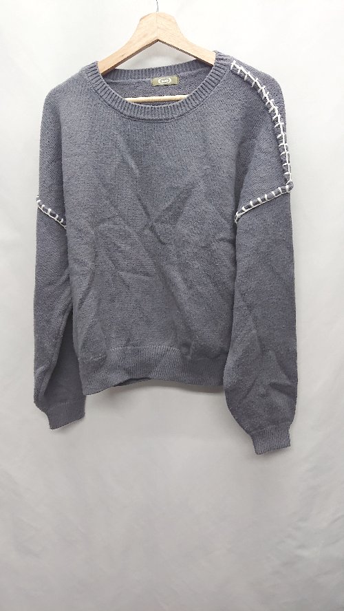 ◇ ⊇ kutir クティール ニット素材 長袖 セーター サイズM グレー レディース E 【中古】