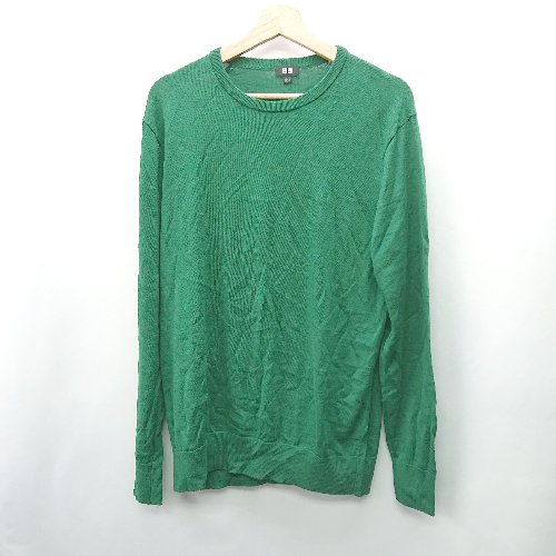 ◇ ⊇ Φ UNIQLO ユニクロ 長袖 ニット サイズXL グリーン系 メンズ E 【中古】 ◇ ⊇ Φ UNIQLO ユニクロ 長袖 ニット サイズXL グリーン系 メンズ E 【中古】