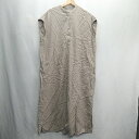 ◇ ⊂ URBAN RESEARCH アーバンリサーチ 麻混合 ノースリーブ ロング ワンピース サイズ1 ベージュ レディース E 【中古】