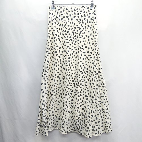 ◇ ⊂ COLONY 2139 ダルメシアン柄 ロング フレア スカート サイズF アイボリー系 レディース E 【中古】