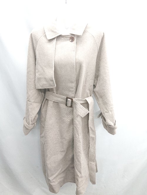 ■ ⊇ FREAK'S STORE フリークスストア ケープ付き 長袖 チェスターコート サイズF ベージュ系 レディース E 【中古】