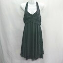 ◇ ⊂ axes femme コットン素材 ノースリーブ 膝丈 ホルターネックワンピース サイズM ブラック レディース E 【中古】