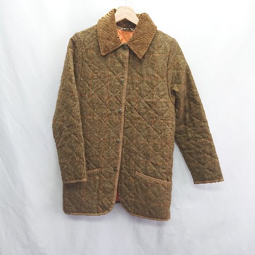 ◇ ⊇ MACKINTOSH チェック SCOTLAND 長袖 キルティングジャケット サイズ34 ブラウン レディース E 【中古】