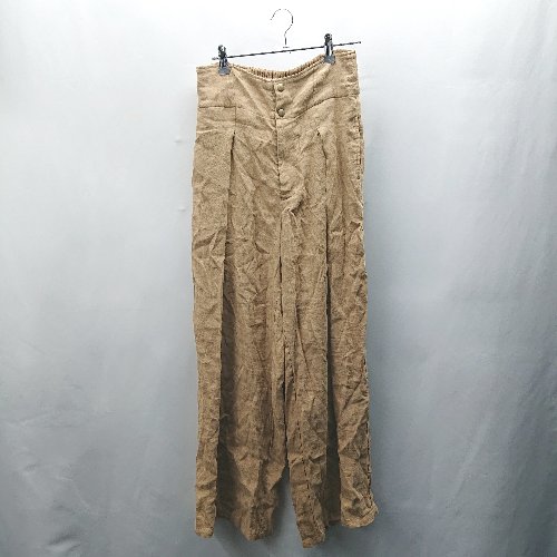 ◇ ⊂Φ SYSORUS シソラス ウエストゴム　ハイウエスト ワイドパンツ サイズM ベージュ系 レディース E 【..