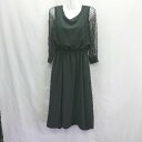 ◇ ⊂ apart by lowrys アパートバイ ローリーズ シアーアーム 長袖 マキシ ワンピース サイズL ブラック レディース E 【中古】