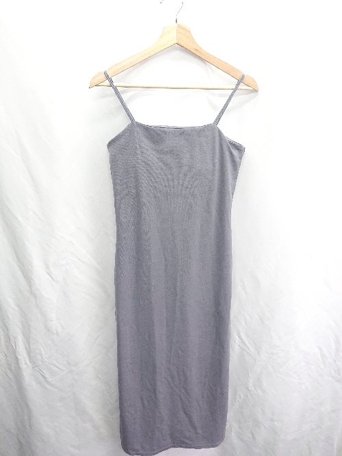◇ ⊂ ap retro アプレトロ パット入り ロング丈 ワンピース サイズF グレー系 レディース E 【中古】