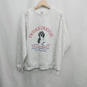 ◇ ⊇ exclusive of ornamentation 裏起毛 綿混合 長袖 トレーナー サイズM グレー系 レディース E 【中古】