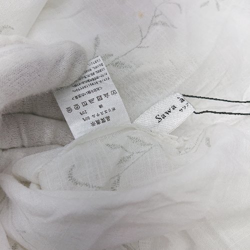 ◇ ⊂Φ ◎●未使用● Sawa a la mode 花柄 半袖 カットソー サイズF ホワイト レディース E 【中古】