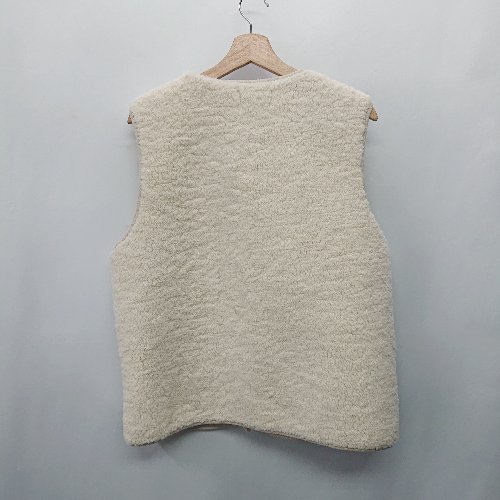 ◇ ⊇ RiLi リリ ボアベスト ノースリーブ ベスト サイズ FREE アイボリー レディース E 【中古】