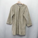 ■ ⊇ AMERICAN HOLIC アメリカン ホリック 長袖 ボアジャケット サイズM グレージュ レディース E 【中古】