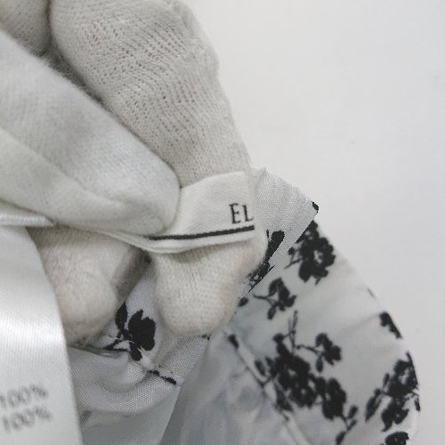 ◇ Θ ELENCARE DUE エレンカーレデュエ 花柄 ロング フレア スカート サイズF ホワイト系 レディース E 【中古】