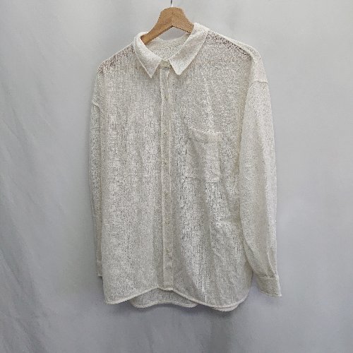 ◇ ⊇Φ Simplicite シンプリシテェ シアー素材 リネン素材 長袖 ポロシャツ サイズM アイボリー系 レディース E 【中古】 ◇ ⊇Φ Simplicite シンプリシテェ シアー素材 リネン素材 長袖 ポロシャツ サイズM アイボリー系 レディース E 【中古】