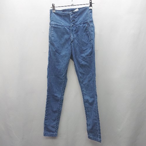 ◇ Θ ◎●未使用● EMODA JEANS ストレッチ スキニーパンツ サイズ2 ブルー レディース E 【中古】