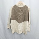 ◇ ⊇ AMERICAN HOLIC アメリカン ホリック アーガイル柄 長袖 ニット セーター サイズF アイボリー ブラウン レディース E 【中古】