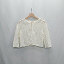 ◇ ⊂Φ STRAWBERRY-FIELDS ストロベリーフィールズ コットン使用 長袖 カーディガン ホワイト レディース E 【中古】