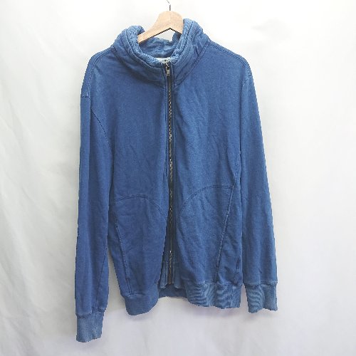 ◇ ⊇ Purple&Yellow パープル&イエロー ボリュームハイネック デニム風 長袖 ブルゾン サイズ L ブルー系 メンズ E 【中古】