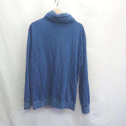 ◇ ⊇ Purple&Yellow パープル&イエロー ボリュームハイネック デニム風 長袖 ブルゾン サイズ L ブルー系 メンズ E 【中古】