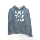 ◇ ⊇ WEARTHEMUSIC ウェアザミュージック 綿 長袖 パーカー サイズM ネイビー系 レディース E 【中古】(4)
