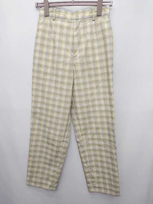 ◇ Θ BEAUTY & YOUTH UNITED ARROWS チェック スラックス　パンツ サイズM グリーン レディース P 【中古】