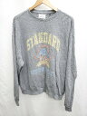 ◇ Θ SPINNS ATTITUDE MAKES STYLE! ヴィンテージ加工 長袖 スウェット トレーナー サイズF グレー レディース P 【中古】