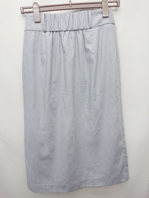 ◇ ◎ green label relaxing UNITED ARROWS CS マイクロスパン タック 膝下 タイト スカート サイズ36 ブルー レディース P 【中古】