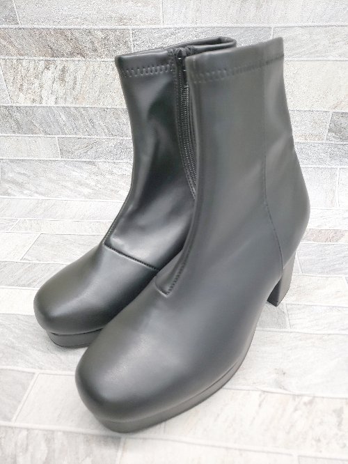 ■ ⊇ flune フリューン サイドジップ ショート ブーツ サイズS ブラック レディース P 【中古】