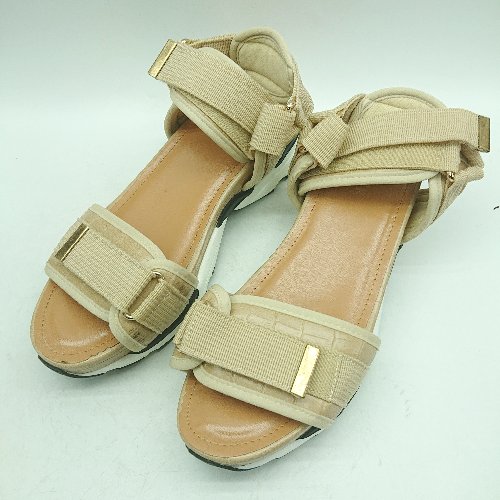 ◇ ⊂ PANIER ベルト付き サンダル サイズL ベージュ レディース E 【中古】