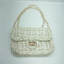 ◇ Θ ZAR&SCENERY 2way ハンドバッグ ショルダーバック ホワイト系 ゴールド系 レディース E 【中古】