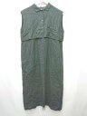 ◇ ◎⊂ apart by lowrys リネン レイヤード ベスト 膝下 ワンピース サイズF ブラック レディース P 【中古】