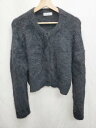 ◇ ⊇ PAGEBOY ショート丈 長袖 シャギー ニット カーディガン サイズF ブラック レディース P 【中古】(4)