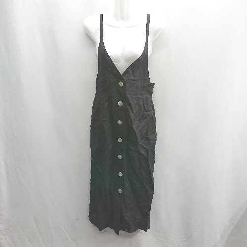 ◇ ⊂ SLY スライ 綿麻混合 サロペット風 ロング ワンピース サイズ1 ブラック レディース E 【中古】 ◇ ⊂ SLY スライ 綿麻混合 サロペット風 ロング ワンピース サイズ1 ブラック レディース E 【中古】