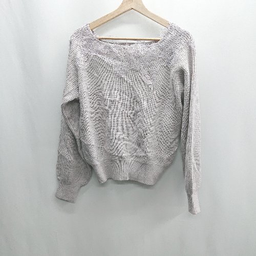 ◇ ⊇ ◎●未使用● natural couture ナチュラルクチュール 長袖 ニット サイズF パープル レディース E 【中古】