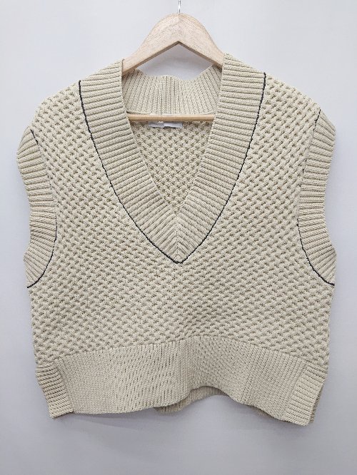 ◇ Θ Simplicite シンプリシテェ ニット ベスト 表記なし ライトベージュ レディース P 【中古】