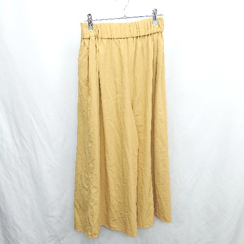 ◇ ⊂ GLOBAL WORK グローバルワーク ウエストゴム スカーチョ サイズF マスタード レディース E 【中古】