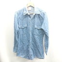 ◇ ⊇ SADDLE KING WESTERN サドルキングウエスタン 長袖 デニムシャツ ウエスタンシャツ サイズ表記なし ブルー メンズ E 【中古】