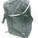 ◇ Θ PALLAS DESIGN パラス・デザイン 水玉模様 リュックサック ブラック レディース E 【中古】