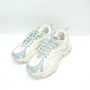 ◇ Θ FILA フィラ atmos pink 学芸大青春 コラボ スニーカー サイズ24 ホワイト レディース E 【中古】