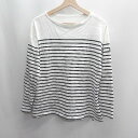 ◇ ⊂ 23区 ニジュウサンク コットン100% Armor-lux ボーダー柄 長袖 カットソー サイズ38 ホワイト レディース E 【中古】(4)