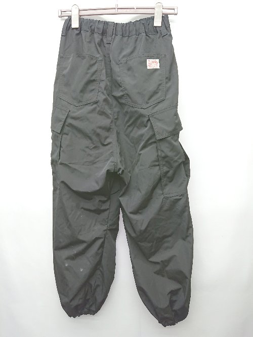 ◇ Θ JaVa ジャバ メンズライク　ミリタリー　裾ドローコード カーゴ　パンツ サイズS ブラック レディース P 【中古】