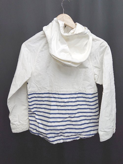 ◇ Θ ZARA ザラ ボーダー 長袖 ウィンドブレーカー サイズ140 ホワイト　ブルー メンズ P 【中古】