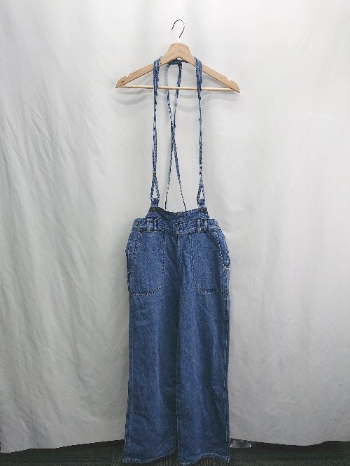 ◇ Θ SOMETHING サムシング サロペットパンツ サイズM ブルー系 レディース E 【中古】