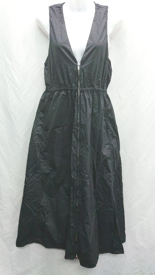 ◇ ⊂ ZARA ザラ 綿 ノースリーブ ロング ワンピース サイズM ブラック系 ホワイト系 レディース E 【中古】