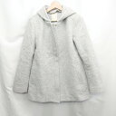 ◇ ⊇ Khaju カージュ フード取り外し可能 ミディ丈 長袖 コート サイズ 38 グレー系 レディース E 【中古】(4)